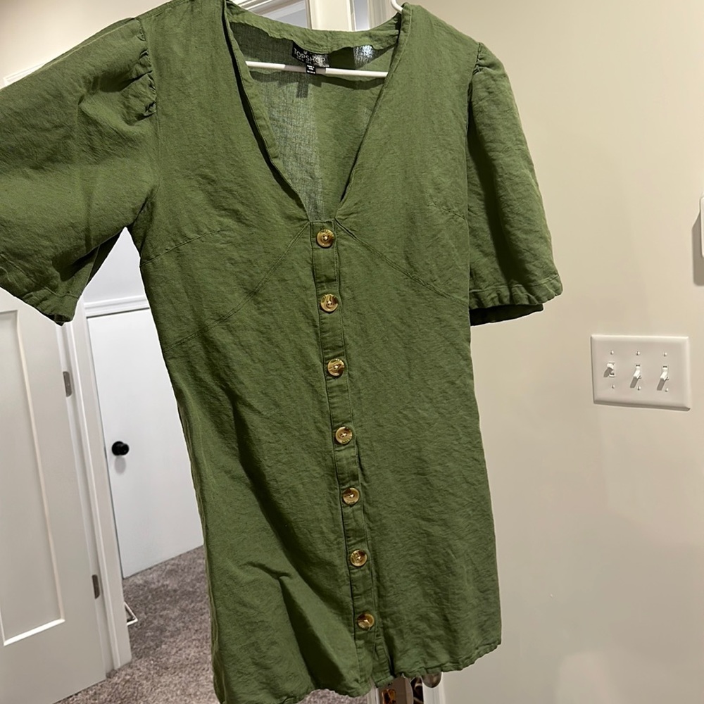 Top shop linen mini dress